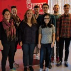 Nils, Janice, Silke, Larissa, Jasper, Lara, Nikolai, Nils, Tobi und Annika auf der Bezirkskonferenz Hannover 2017.