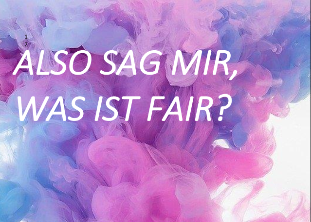 Motto Slogan auf buntem Rauch.